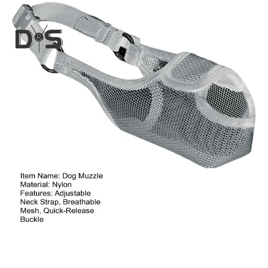 Dog Muzzle for Large Medium Small Dogs Mesh Muzzle with Front Opening Design Breathable Dog Muzzle with Adjustable Strap for Preventing Biting