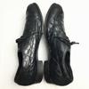 1950s60s Rare Vintage Edwin Clapp Embossed U-Tip Shoes Black Size 10 27.528.0(USED)