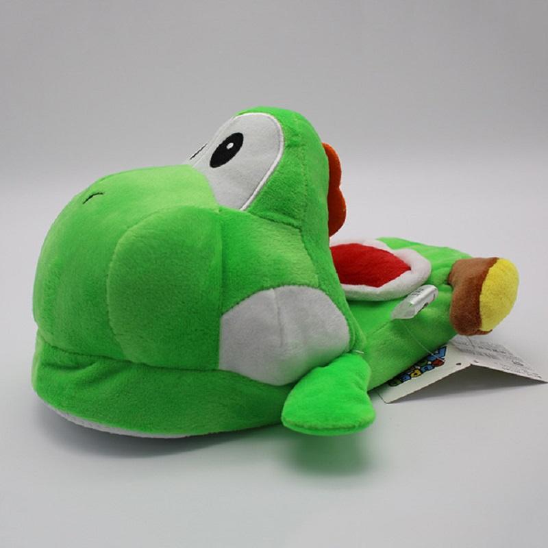 Cozy And Comfortable Nintendo Super Mario Brothers Yoshi Plush Slippers For Adults
