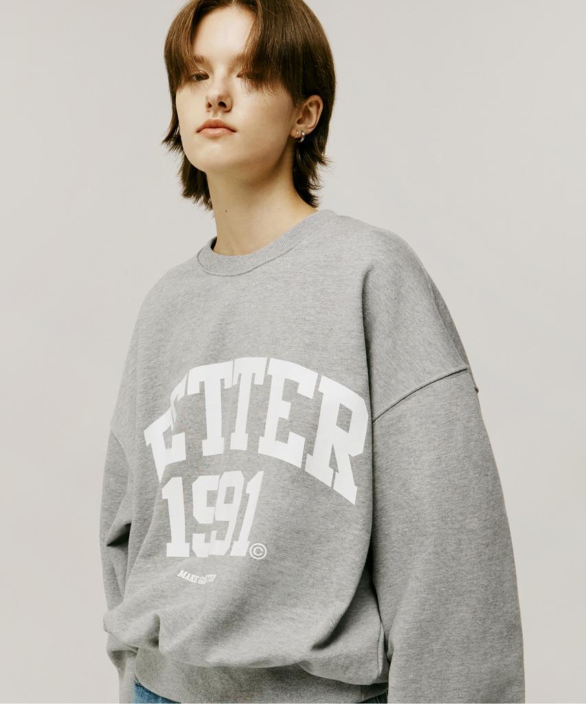 MATCHGLOBE Better Printed Sweatshirt (Melange Grey)