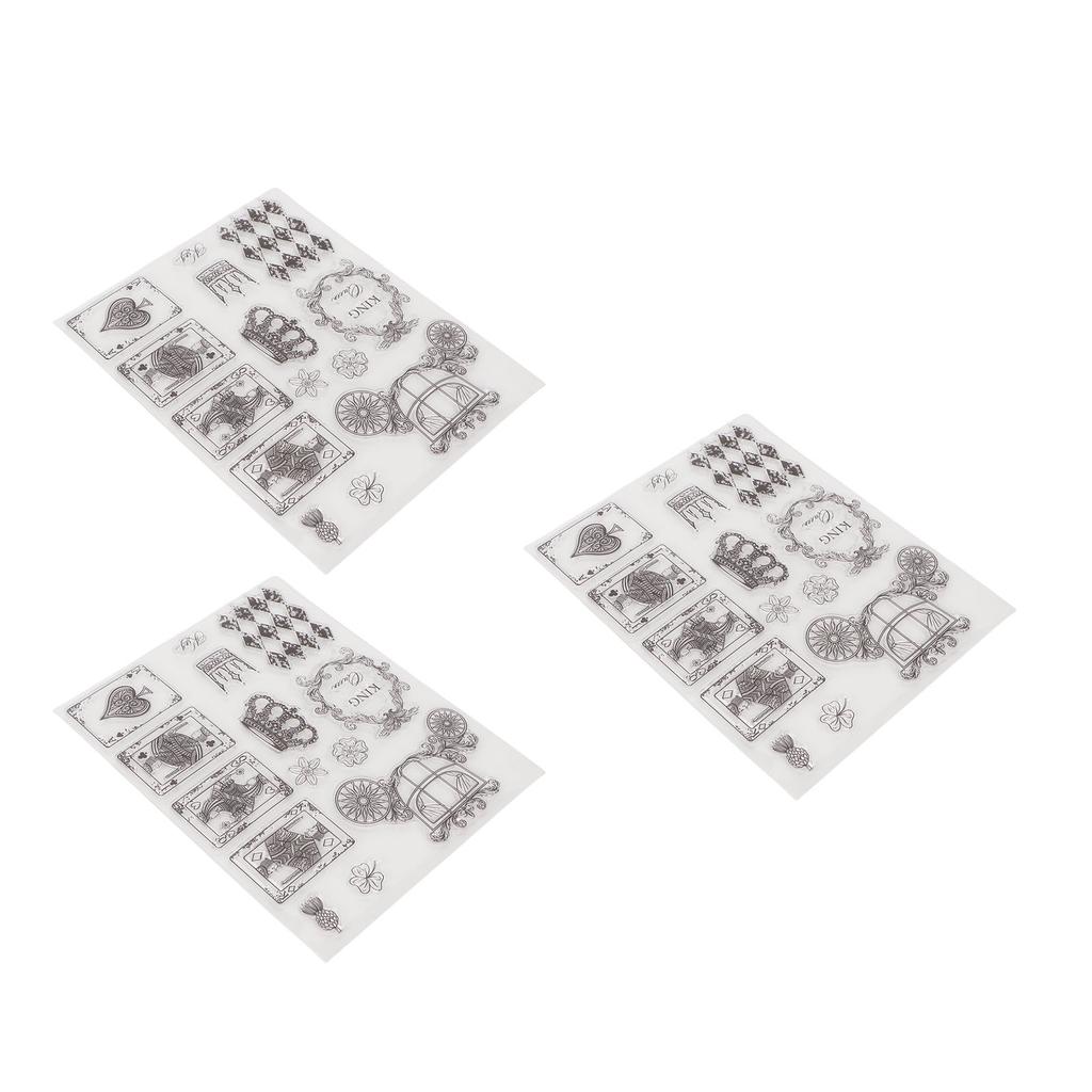 3 шт. Прозрачные штампы Интересный многоразовый материал Прозрачный внешний вид Тиснение Scr