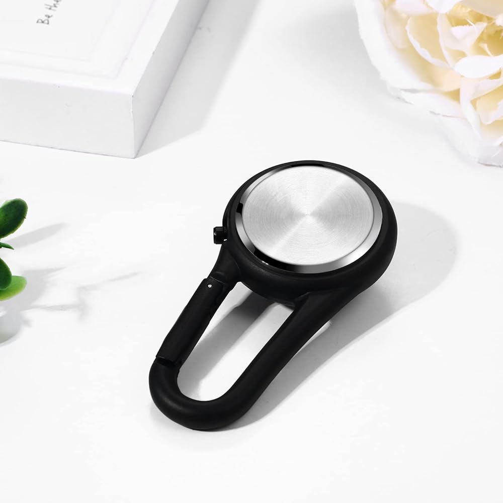 Jewelrywe Спортивные часы Аналоговые Водонепроницаемые С клипсой Черные Со светящейся функцией Для скалолазания и активного отдыха