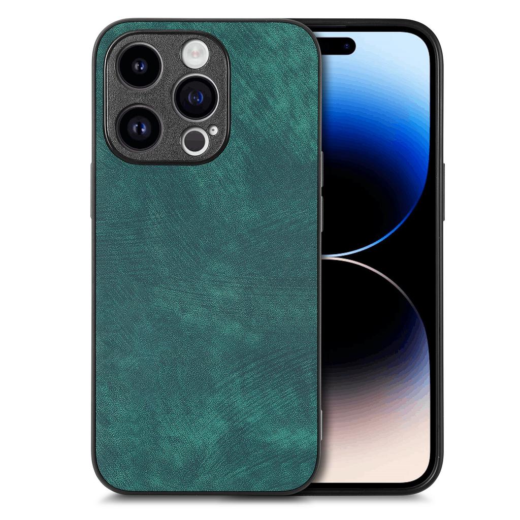 Для iPhone 15 Pro Чехол Противоударный Тонкий Ретро Кожаный Чехол-накладка на заднюю панель телефона