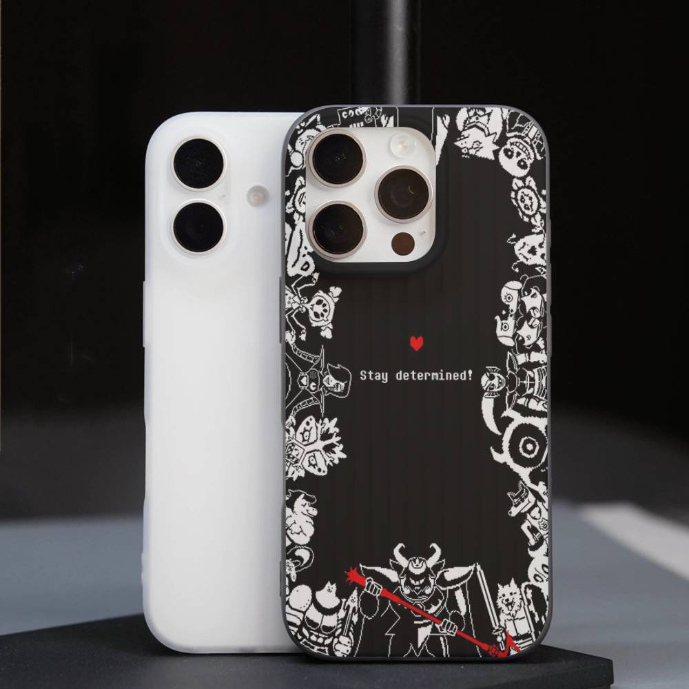 Чехол для телефона U-Undertale для IPhone 17 16 15 14 Plus 13 12 11 Pro Max Pro Волнообразный гофрированный чехол