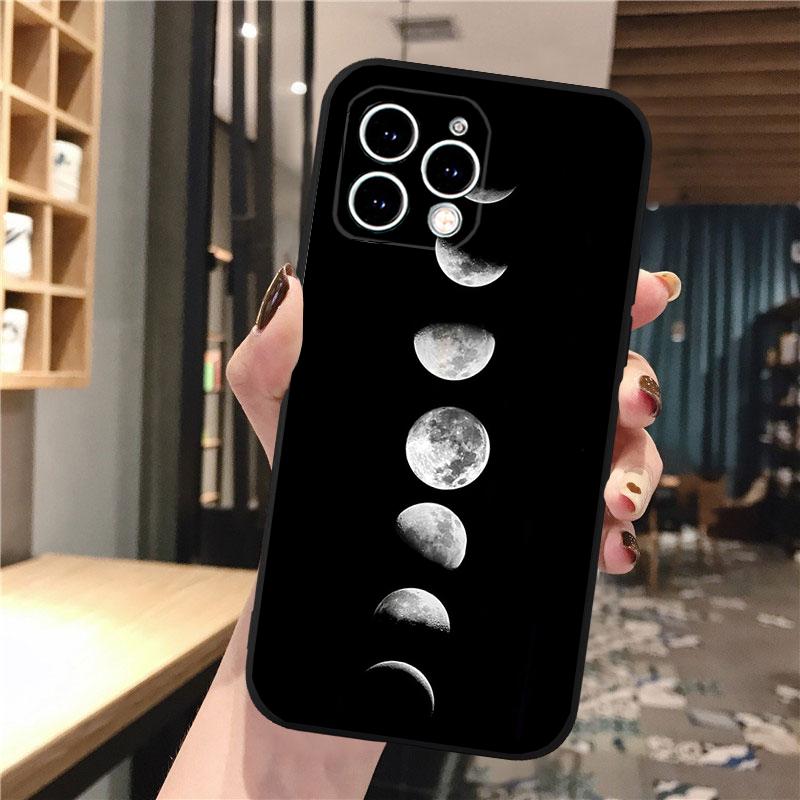 Чехол для телефона «Космическая луна» для iPhone Samsung Galaxy Redmi Xiaomi Oppo OnePlus Note SA 7 8 9 10 11 12 13 14 20 21 22 23 53 54 Pro Max Plus Ultra TPU Soft