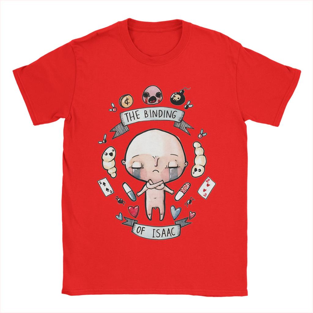 Уникальная футболка The Binding Of Isaac для унисекс с круглым вырезом, хлопковые футболки с коротким рукавом, топы больших размеров