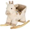 Children's Rocking Horse, Giraffe Rocking Toy, Sound Effects, Safety Belt, 68 x 35 x 50 cm, Beige