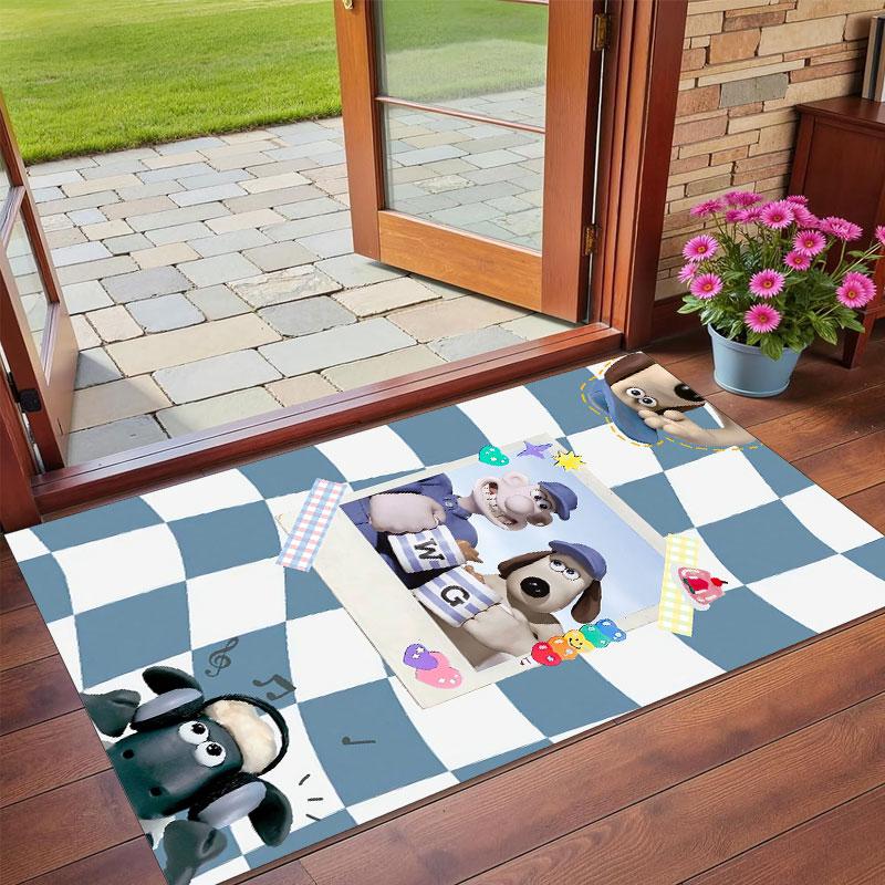 Crystal Velvet Rug Soft Non Slip Indoor Floor Mat Home DecorWallace & Gromit
