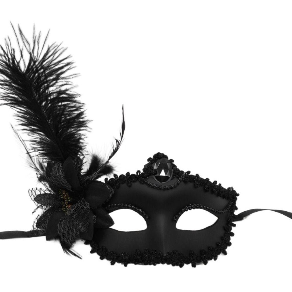 Lace Eye Mask  Flower Masquerade Mask Exquisite Feather Venetian Mask  Cosplay