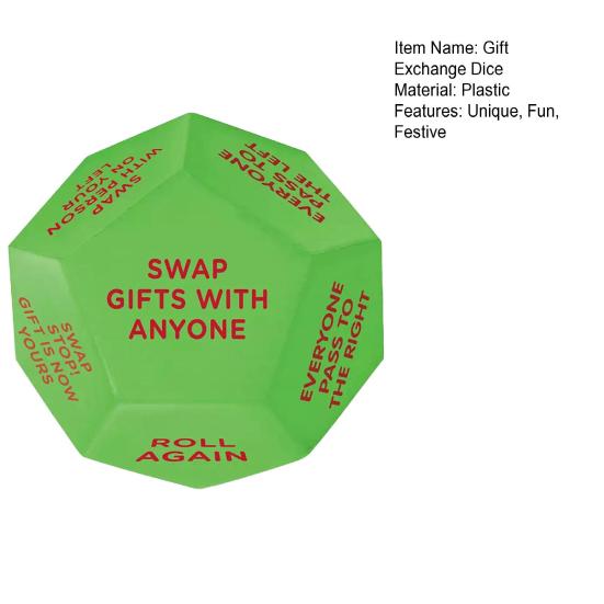 1/2Pcs Santa Swap Gift Exchange Dice Christmas Exchange Dice Game 12 Different