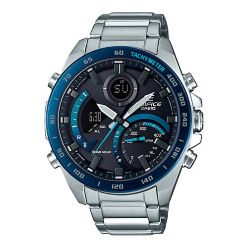 EDIFICE CASIO Casio Bluetooth Smartphone Linked Tough Solar ECB-900DB-1B Chronograph Calendar Analog Digital Black Blue Business Watch Sports Watch St