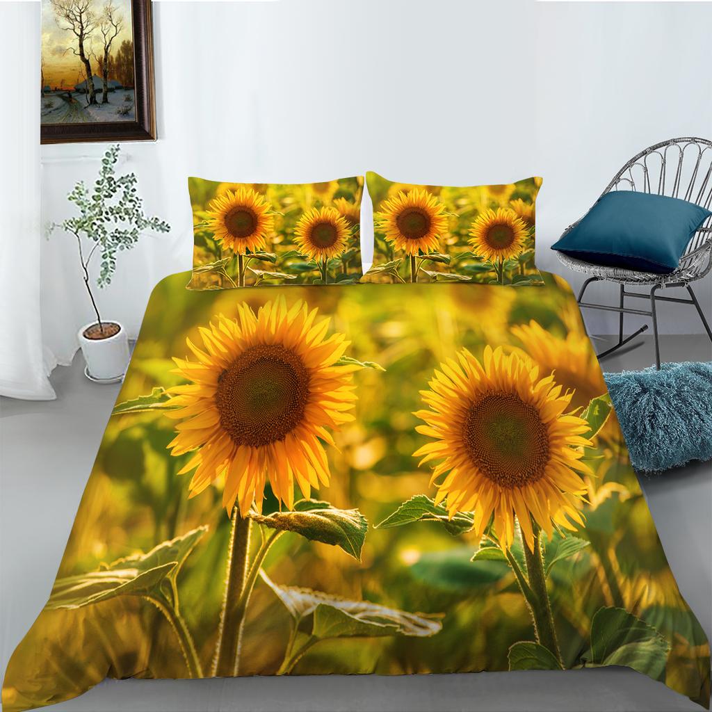 3D Digital Printed Bedding, Flower Pattern, Down Duvet Cover Set, Bedroom Down Duvet Cover, Pillowcase, Single/double Bed, Full Size Home Decoration
