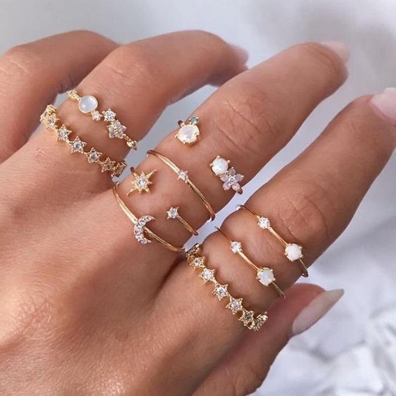 22-Piece Butterfly & Love Multi-Joint Ring Set