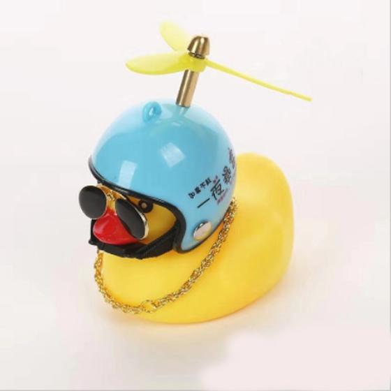 Lovely Duckling In The Car Ornament With Helmet Chain Car Interior Accessories Decorations Auto Dashboard Toys Duck In The Car
