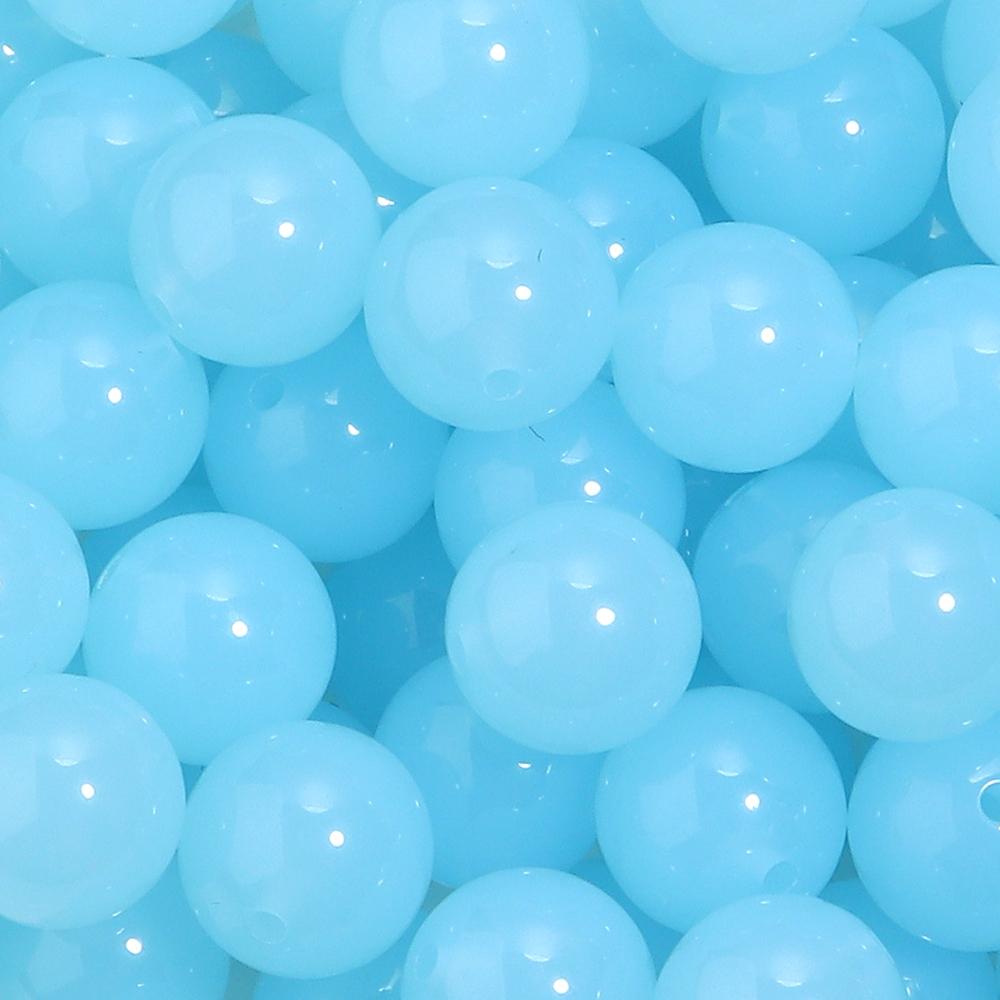 20pcs/lot 16mm Jelly Colored Acrylic Beads Loose Spaced Round Beads For Jewelry Making DIY Charms Bracelet Necklace Accessories