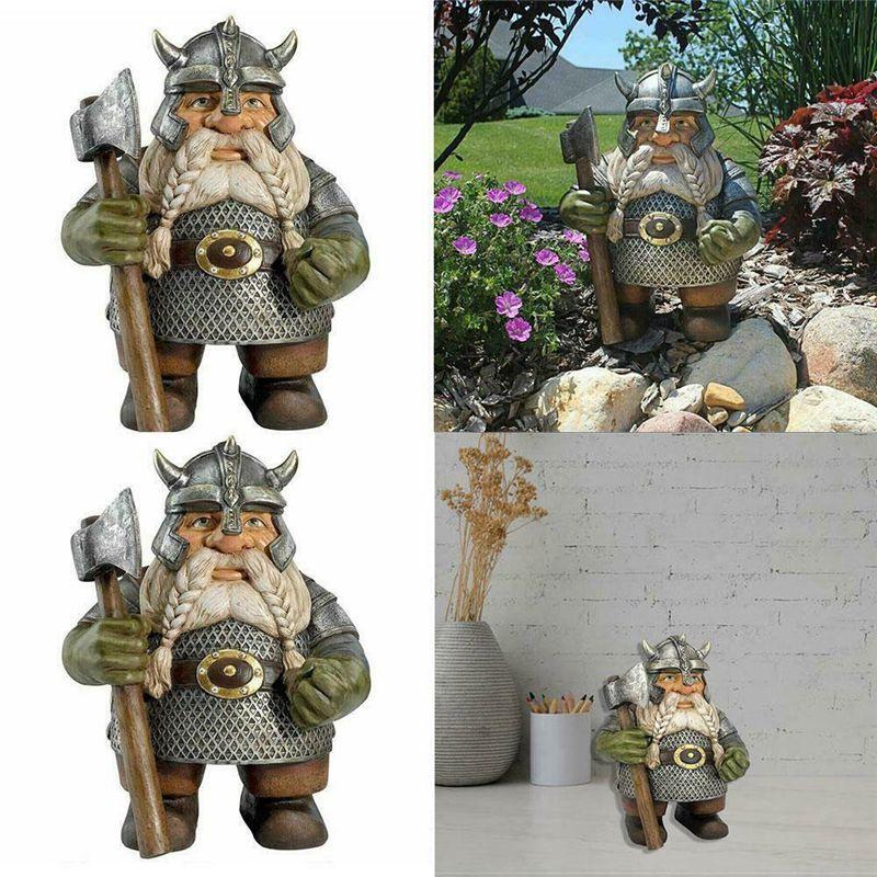Прочная высококачественная смола Викинги Победитель Норвежский Гном Садовый Фигурка