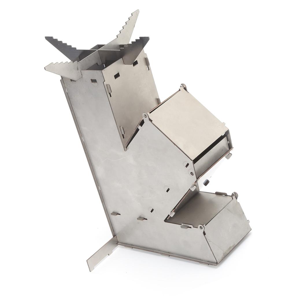 Ракетная печь Портативная прочная удобная съемная походная печь из нержавеющей стали