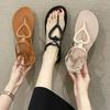 Women Sandals 2024 Summer Flat Shoes Female Bohemian Flip Flops Ladies Vacation Beach Sandales Girls Street Footwear