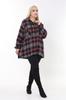 Женская рубашка больших размеров синяя клетчатая рубашка с капюшоном Lubber Cutter