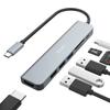 USB C Hub Adapter JESWO USB Hub HDMI Output 100W Fast PD Charging Port Card Type C Hub Thunderbolt 3 Compatible with MacBook iPad Chrome Surface Go