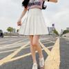 In-Stock Korean Style Women's High Waist Pleated Mini Skirt with Elastic Back Waist, Solid Color, Anti-Exposure.