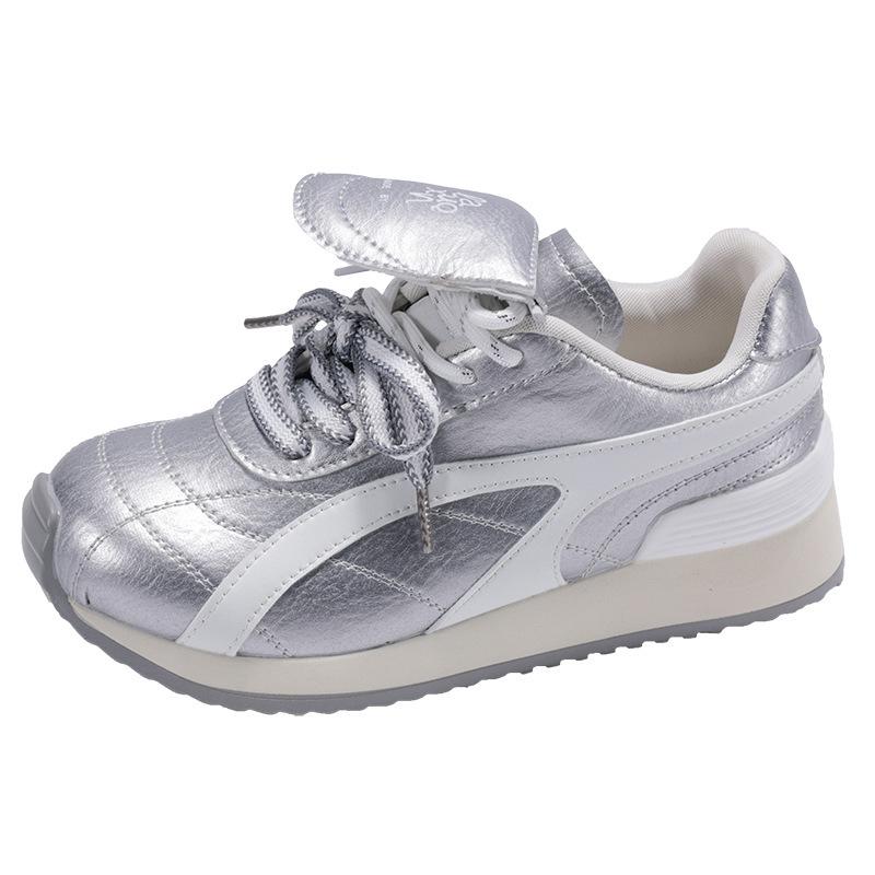 Модные американские ретро универсальные кроссовки Forrest Gump на платформе женские 2025 новые весенние и осенние повседневные увеличивающие рост спортивные туфли