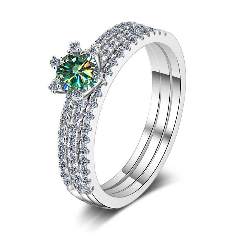 Bague Ringen Кольцо Eternity D Цвет Муассанит Стерлинговое Серебро с Платиновым Покрытием Обручальное Кольцо Муассанит Обручальное Кольцо