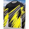 Fashion Men's Shirt Outdoor Sport O Neck Top Vertical Stripe T-Shirts Men's Long Sleeve T Shirts