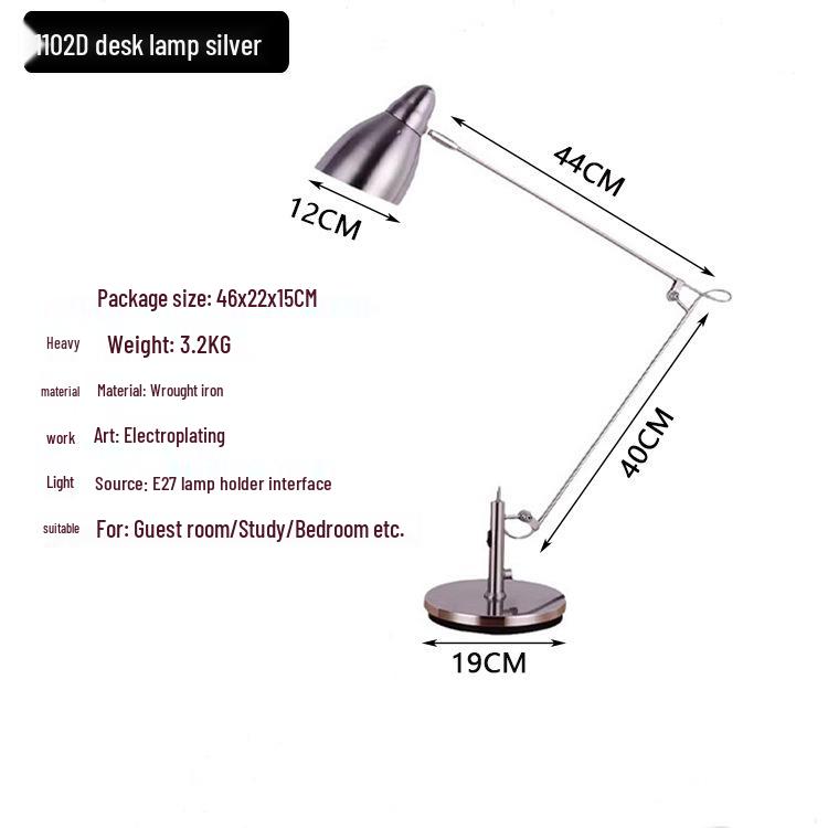 Premium Long Arm Desk Lamp - Minimalist Eye-Protection Office & Reading Floor Light
