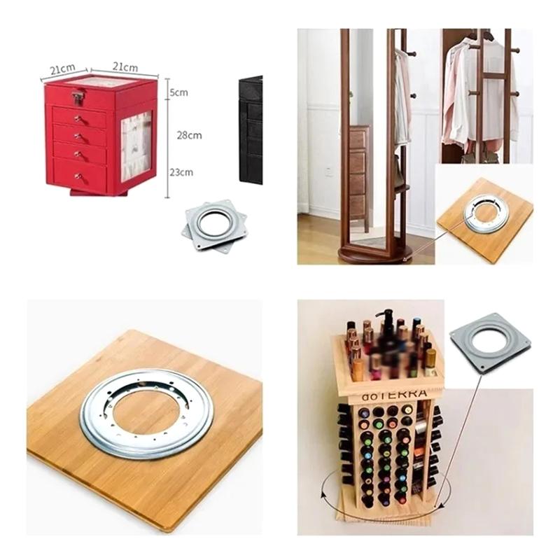 3 Inch Steel Ball Bearing Lazy Susan Turntable Swivel Plate for TV Stand Furniture Base Home Office DIY Rotating Platform