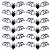 12 Pcs Halloween Bat Wall Sticker Decorations Large Hollow Out Bats Wall Decals for Wall Glass Mirror Living Room Decor