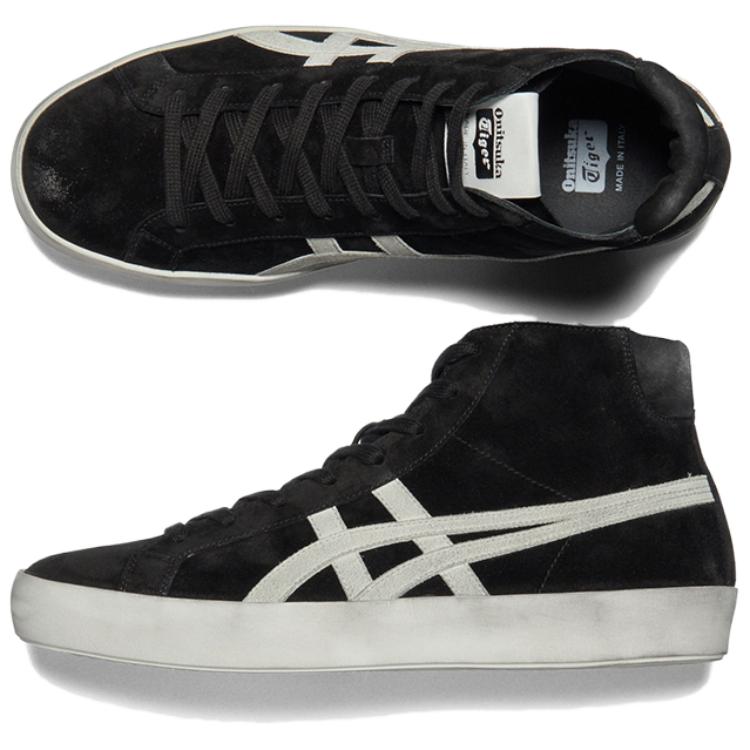 ONITSUKA TIGER Износостойкие Высокие Повседневные Кроссовки Унисекс Черно-Белые 1183C551-001