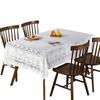 Элегантный белый кружевной квадратный обеденный стол и стулья 2022 года с ковриком