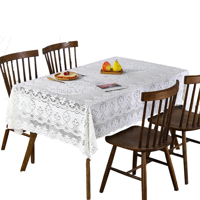 Элегантный белый кружевной квадратный обеденный стол и стулья 2022 года с ковриком
