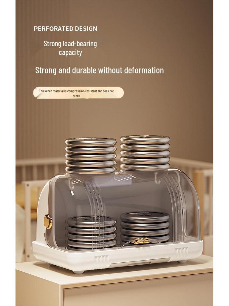 Стерилизатор для детских бутылочек и посуды, стойка для хранения с пылезащитной крышкой