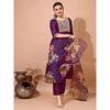 Indian Women Art Silk Kurta Pant Dupatta Set Bollywood Party Wear Tunic Kurti VF-20147