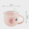 Baby Feeding Learning Cup Household Children Silicone Straw Bottle Scalding-proof and Leak-proof Children's Drinking Utensils