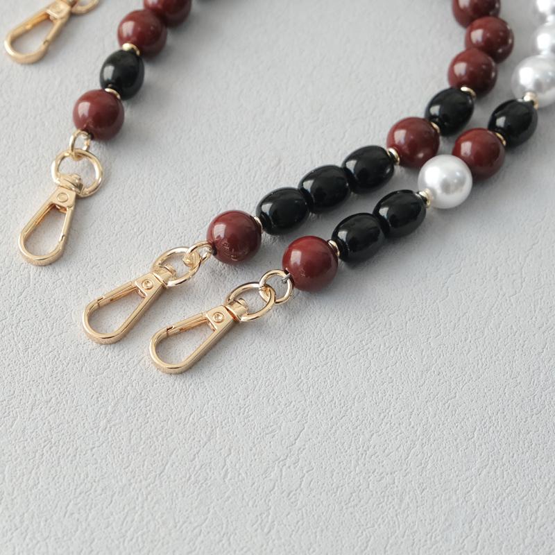 Новый Модный Бутик Женская Сумка Аксессуар Коричневый Красный Цепи из Бусин Милый Акриловый Роскошный Ремешок Женская Элегантная Сумка Акриловая Ручка Цепь