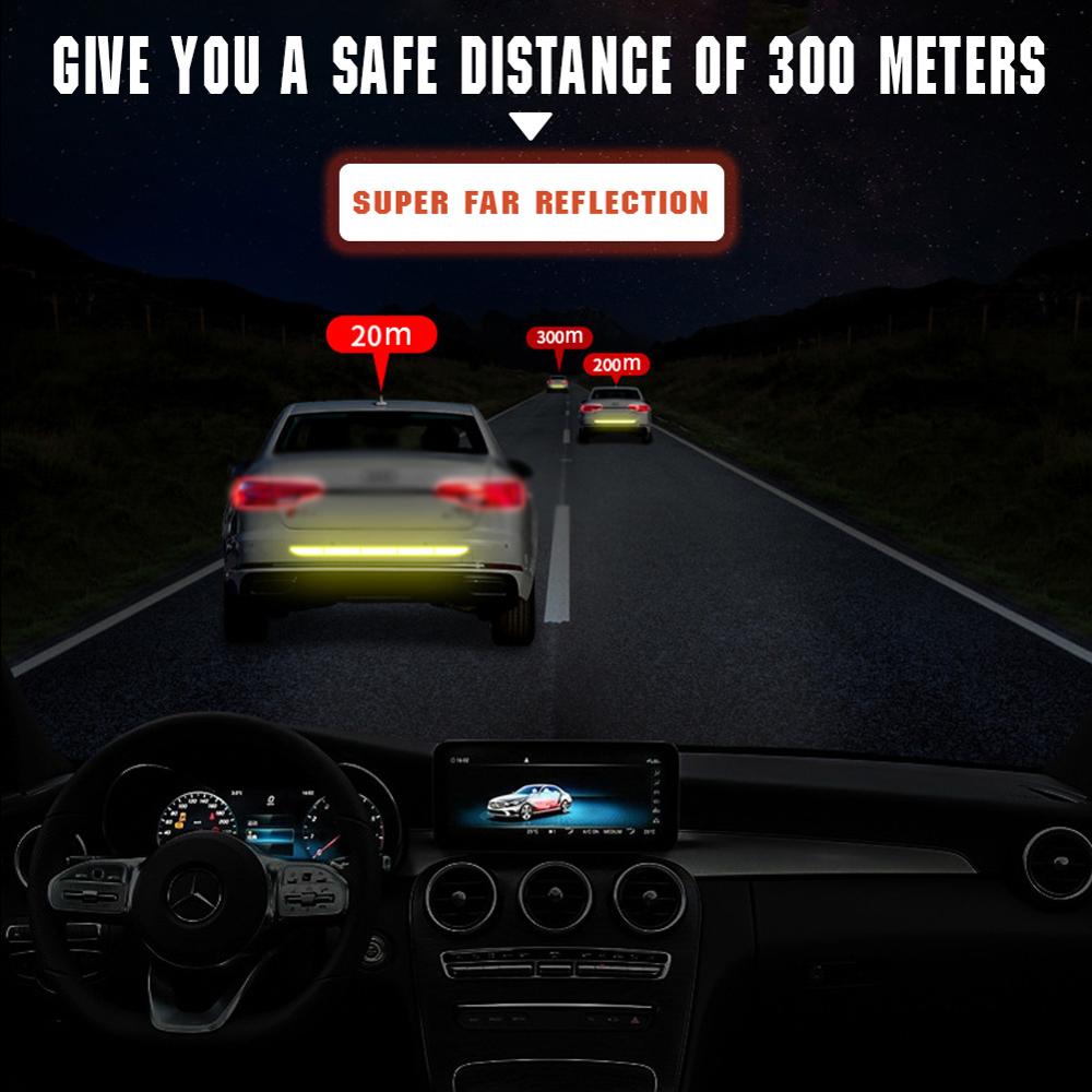 Светоотражающая наклейка для автомобиля, предупреждающая наклейка на багажник автомобиля, нанолента для безопасности вождения, предотвращения столкновений, автомобильный стиль, 4 цвета