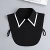 New Fake Victorian Stand Up Collar White Black Lace Collars Detachable For Women Blouse Lapel Shirt False Collar Woman