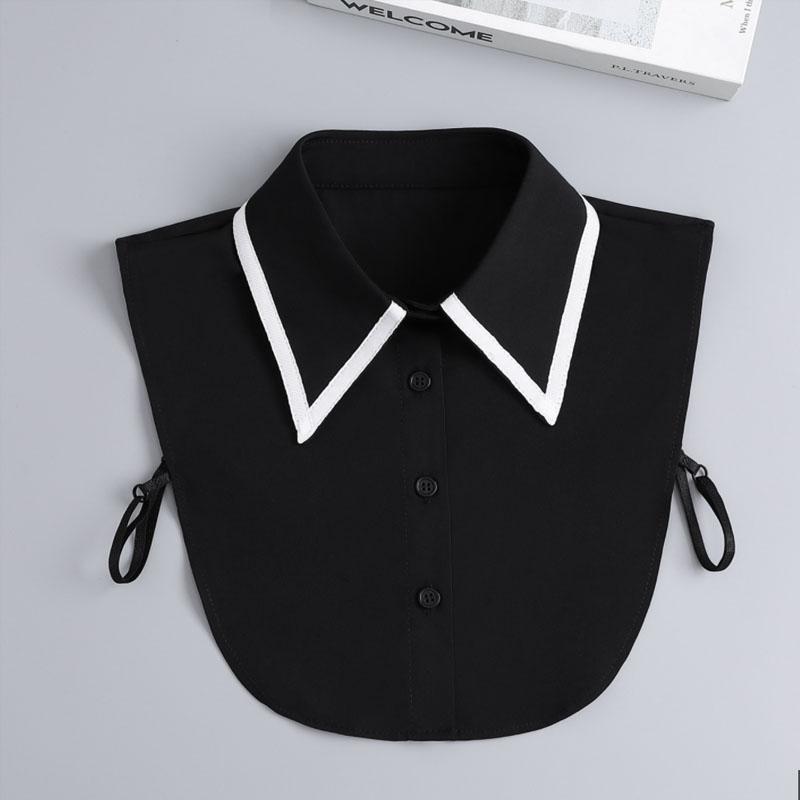 New Fake Victorian Stand Up Collar White Black Lace Collars Detachable For Women Blouse Lapel Shirt False Collar Woman