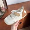 2025 Summer New Ugly Cute Shoes Women's Velcro Mary Jane Shoes Women's Flat-bottomed Versatile Casual Shoes Puff Single Shoes