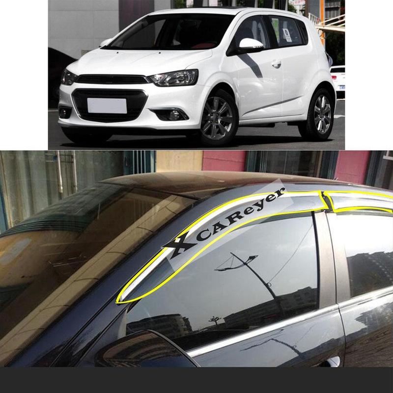 Для CHEVROLET AVEO Хэтчбек 2011 2012 2013 2014 2015 Автомобильная Наклейка Пластиковое Стекло Окна Ветровик Защита от Дождя/Солнца Детали Вентиляции
