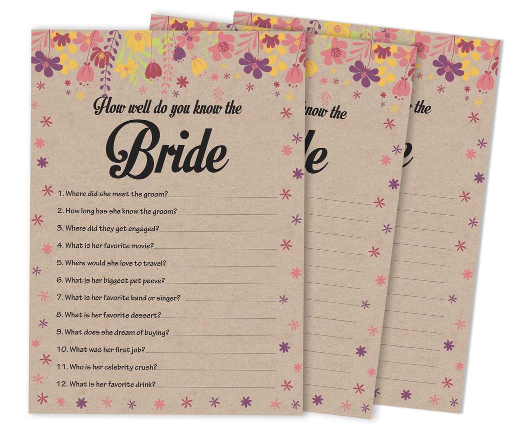 Inkdotpot CardsA Для девичника, девичника, вечеринки, пустого квадрата, заполните идеи подарков 50A, деревенская крафт-бумага