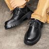 Мужские кожаные туфли на толстой подошве Классические и универсальные черные туфли для повседневного использования в офисе, на улице, на вечеринке, свадьбе, для бизнеса, увеличивающие рост