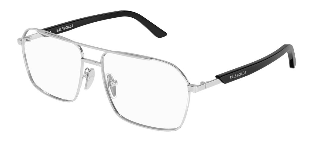 Balenciaga Eyeglass Frame Men's BB0248O-001 Silver/Black