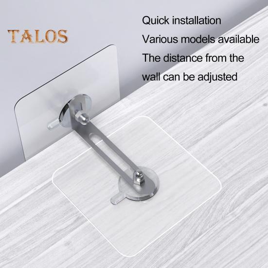 2 шт., устройство против падения мебели, сверление не требуется, L-образный кронштейн, прозрачный бесшовный клейкий настенный кронштейн с защитой от кончиков, комплект для безопасной защиты детей