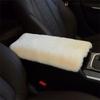 Padding Protective Rex Rabbit Hair Fur Console Box Mat Arm Rest Cover Cushion Case Car Armrest Pad