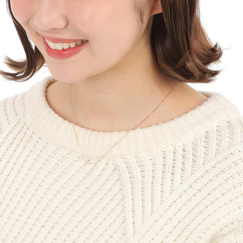 Ожерелье Fairy Carret из 18-каратного золота с плетением панцирь, сделано в и застежка, двусторонняя цепочка, Япония, сертифицировано, 45 см, (приблизительно. 1,2 г, ширина 0,84 мм)