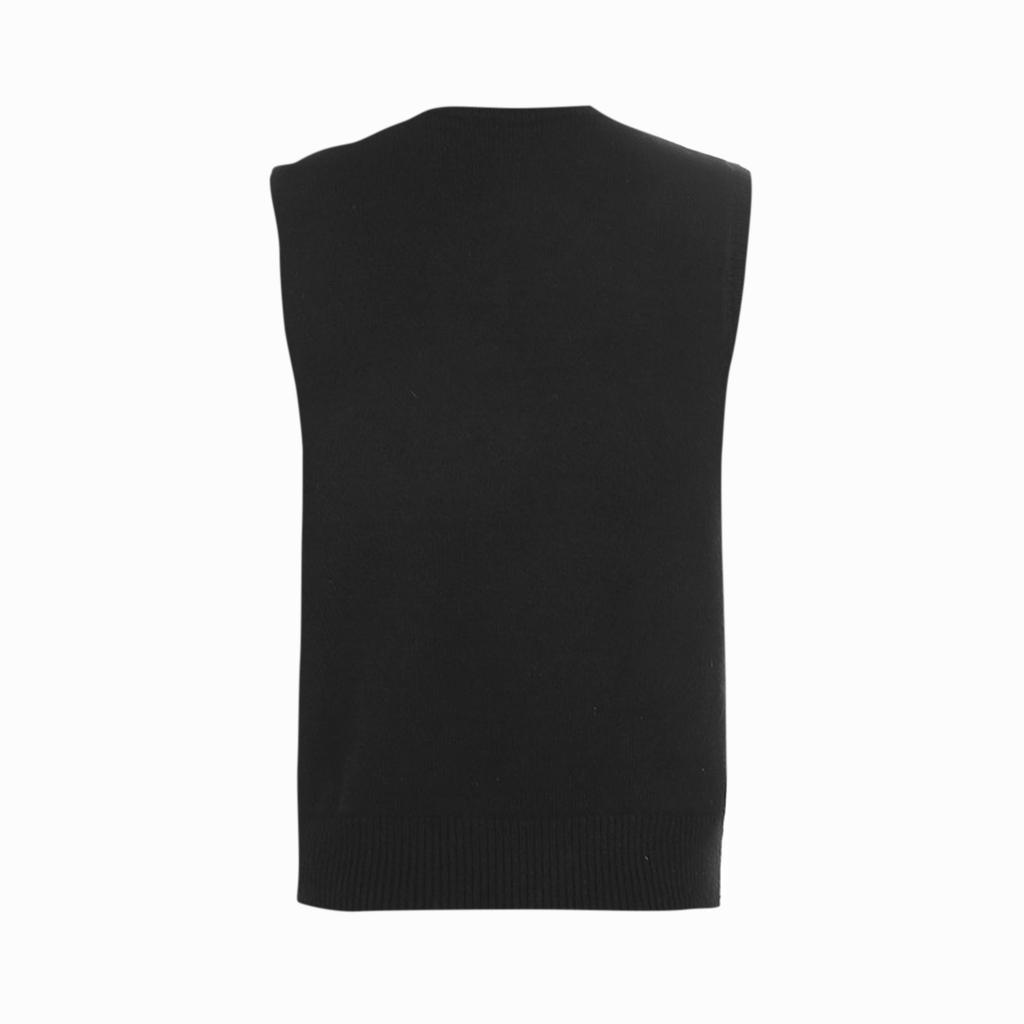 Women's Fashion Diamond Plaid Sleeveless V,neck Loose Student College Knitted Sweater Vest